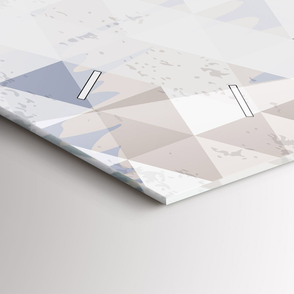 Glass wall clock rectangular Geometric pattern