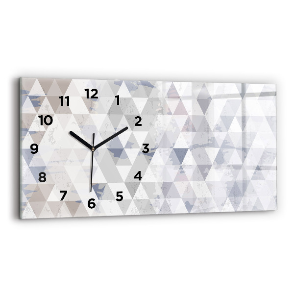 Glass wall clock rectangular Geometric pattern
