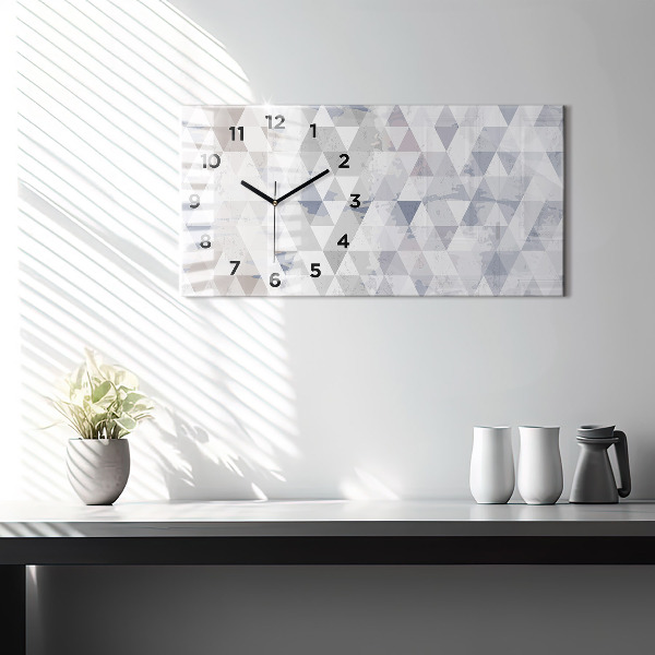 Glass wall clock rectangular Geometric pattern