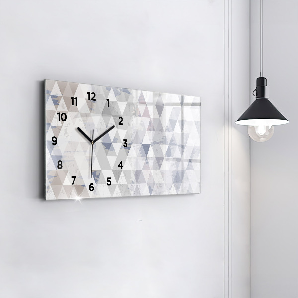 Glass wall clock rectangular Geometric pattern