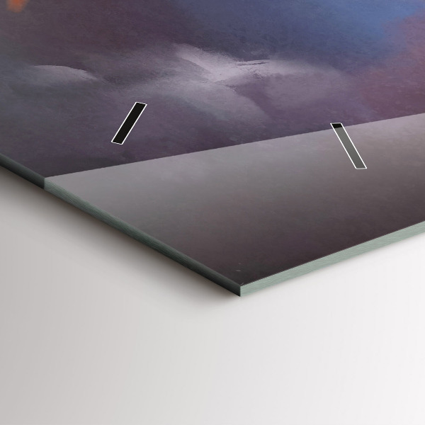 Glass wall clock rectangular Boy with wings