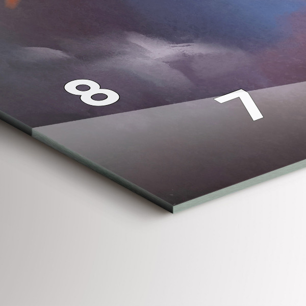 Glass wall clock rectangular Boy with wings