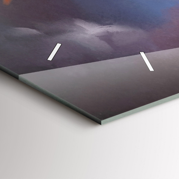 Glass wall clock rectangular Boy with wings