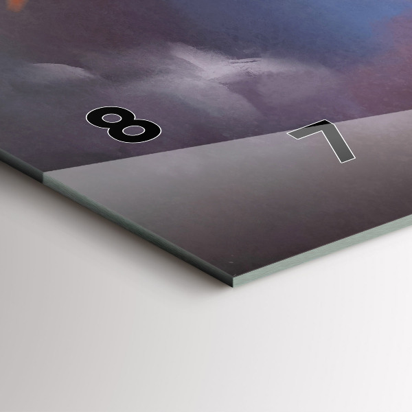 Glass wall clock rectangular Boy with wings