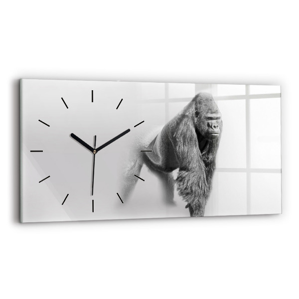 Glass wall clock rectangular Animal Art Collection