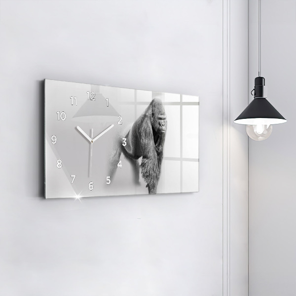Glass wall clock rectangular Animal Art Collection