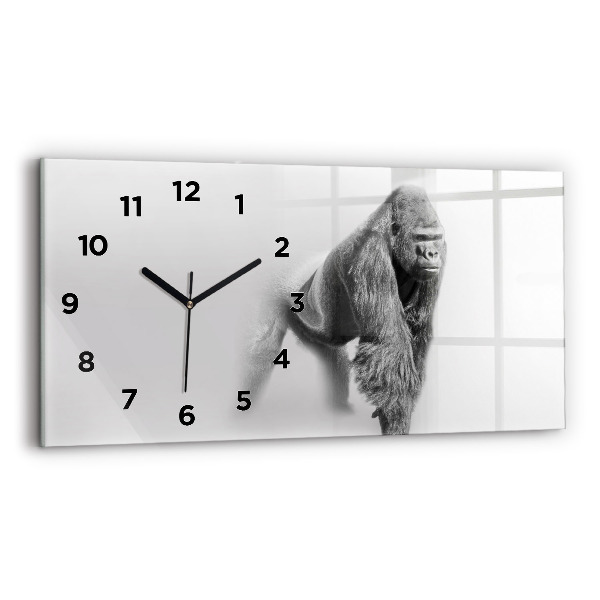Glass wall clock rectangular Animal Art Collection