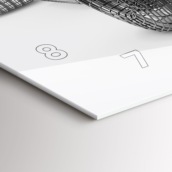 Glass wall clock rectangular F1 car design