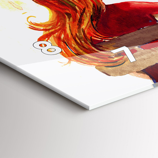 Glass wall clock rectangular Autumn Landscape