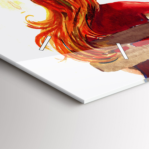 Glass wall clock rectangular Autumn Landscape