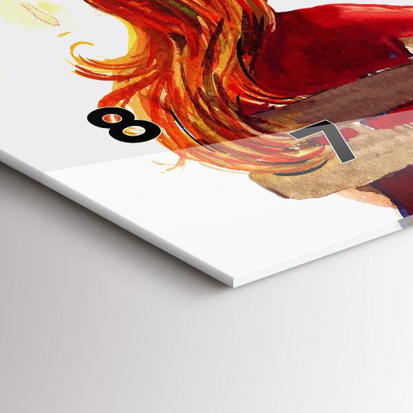 Glass wall clock rectangular Autumn Landscape