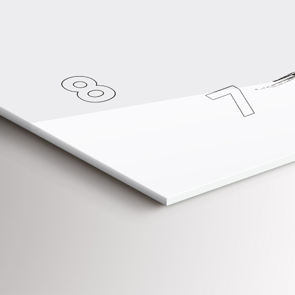 Glass wall clock rectangular Abstraction bear