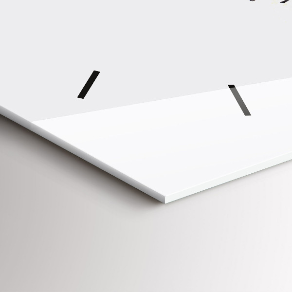 Glass wall clock rectangular A warrior on the hunt