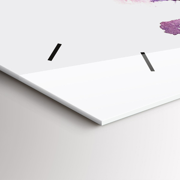 Glass wall clock rectangular Tropical Landscape