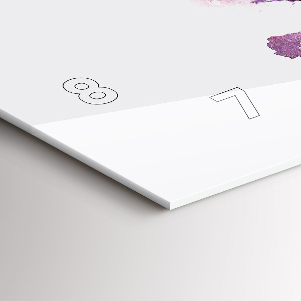 Glass wall clock rectangular Tropical Landscape