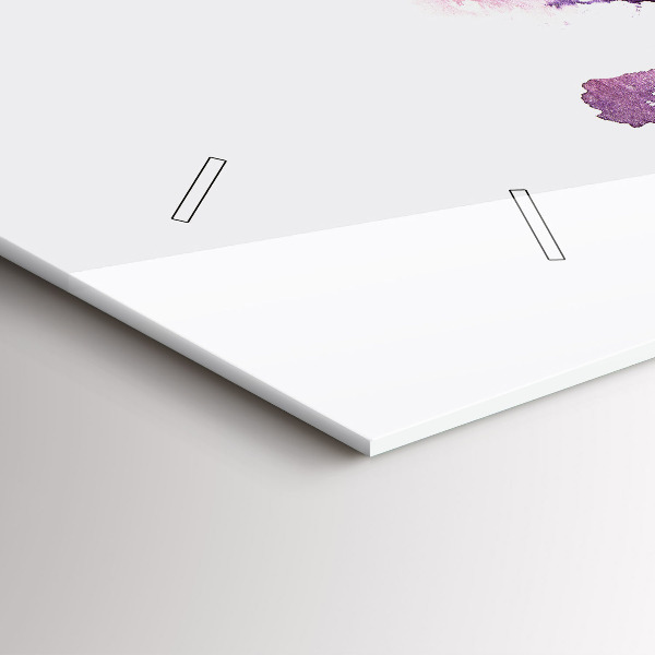 Glass wall clock rectangular Tropical Landscape