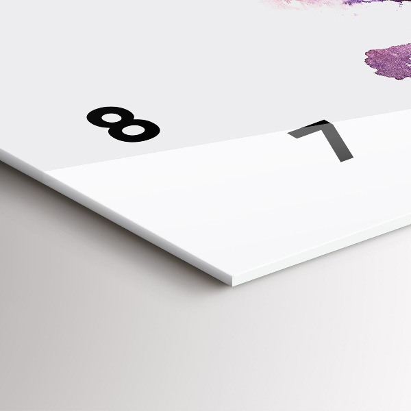 Glass wall clock rectangular Tropical Landscape