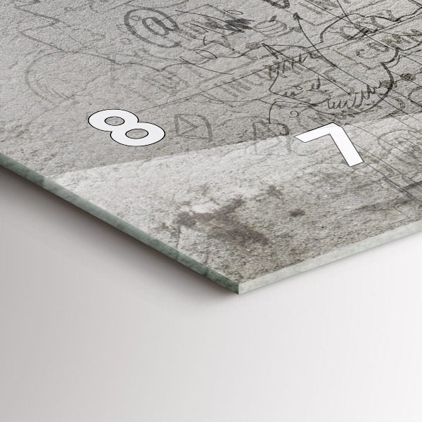 Glass wall clock rectangular Sketch of the City