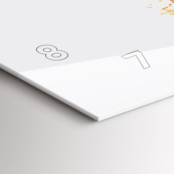 Glass wall clock rectangular Painted bike