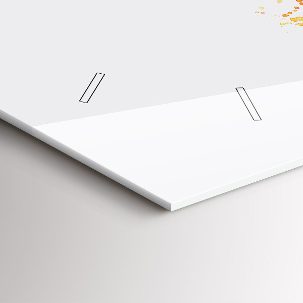 Glass wall clock rectangular Painted bike