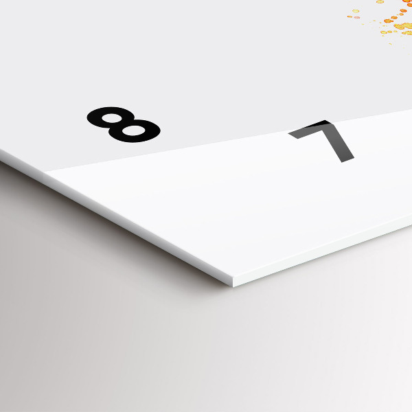 Glass wall clock rectangular Painted bike