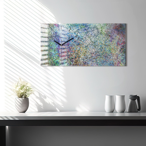 Glass wall clock rectangular Abstraction - Emotions