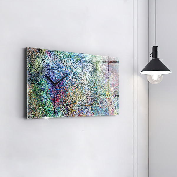 Glass wall clock rectangular Abstraction - Emotions