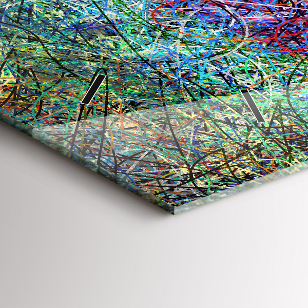 Glass wall clock rectangular Abstraction - Emotions