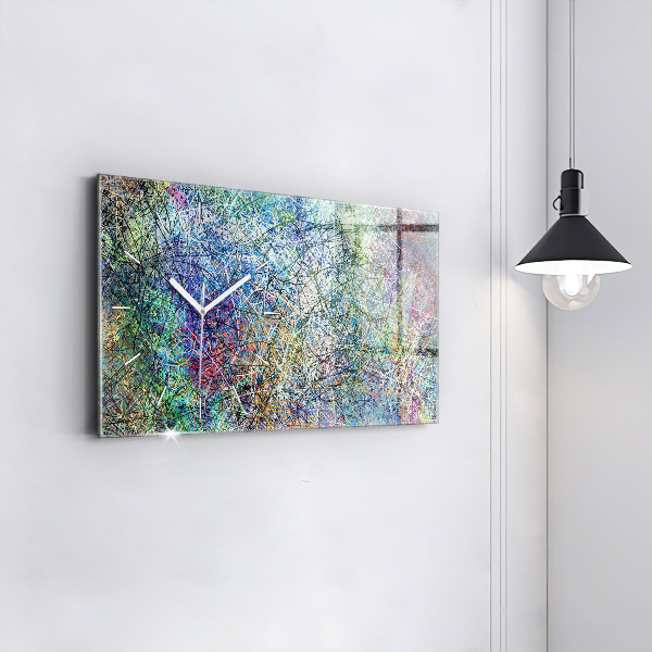 Glass wall clock rectangular Abstraction - Emotions