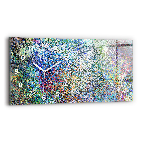 Glass wall clock rectangular Abstraction - Emotions