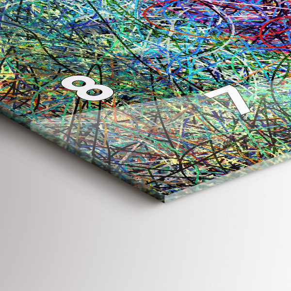 Glass wall clock rectangular Abstraction - Emotions