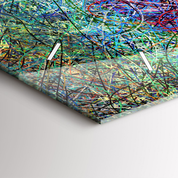 Glass wall clock rectangular Abstraction - Emotions
