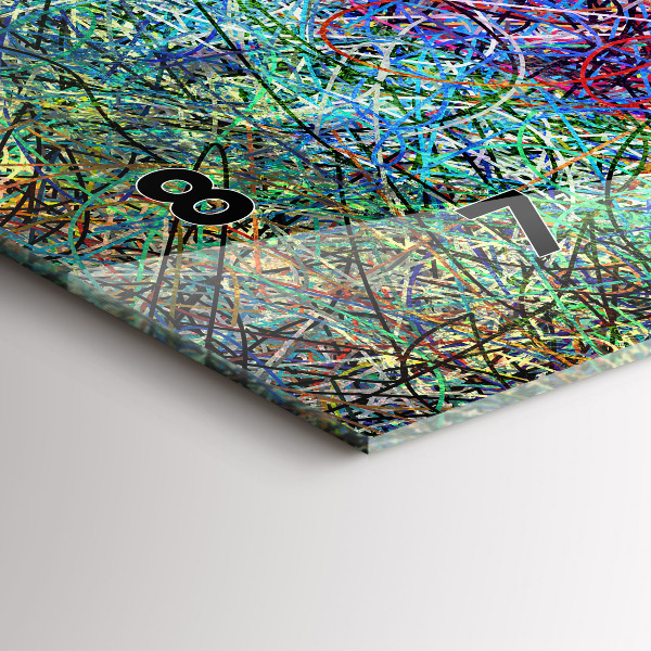 Glass wall clock rectangular Abstraction - Emotions