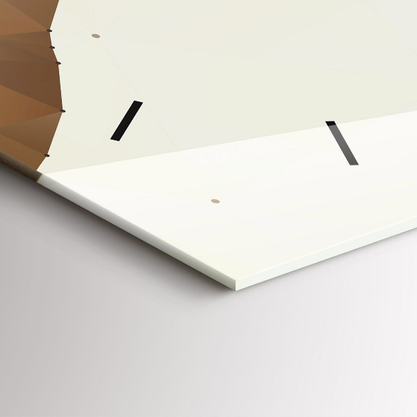 Glass wall clock rectangular Creation of Adam