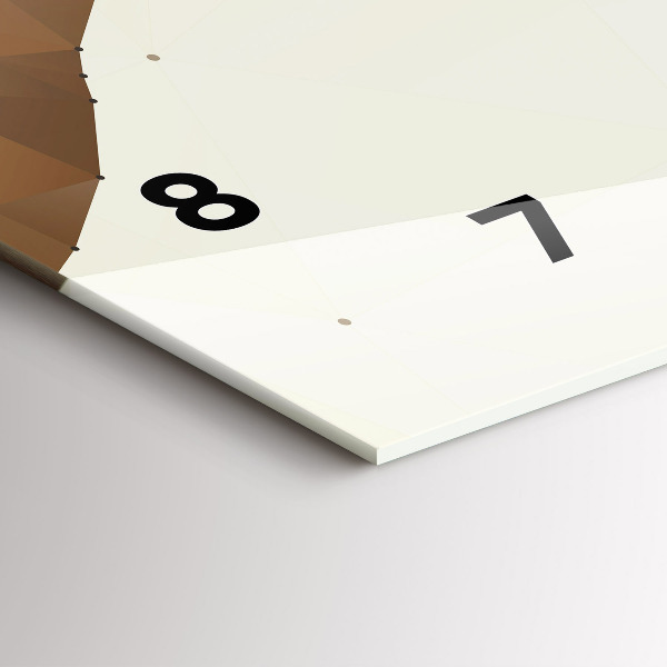 Glass wall clock rectangular Creation of Adam