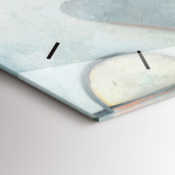 Glass wall clock rectangular Abstract painting