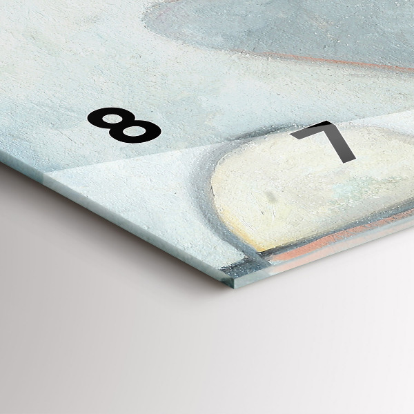 Glass wall clock rectangular Abstract painting