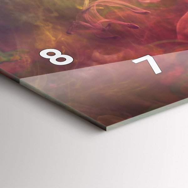 Glass wall clock rectangular Portrait of a woman