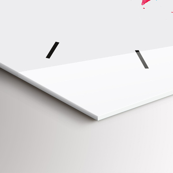 Glass wall clock rectangular Colorful red parrot