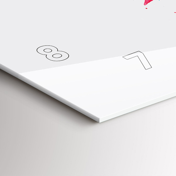 Glass wall clock rectangular Colorful red parrot