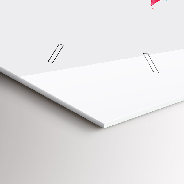 Glass wall clock rectangular Colorful red parrot