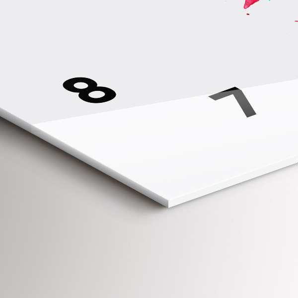 Glass wall clock rectangular Colorful red parrot