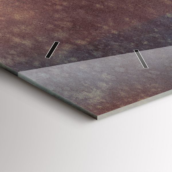 Glass wall clock rectangular woman with umbrella