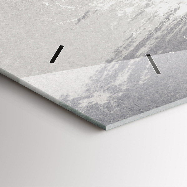 Glass wall clock rectangular Woman - watercolors