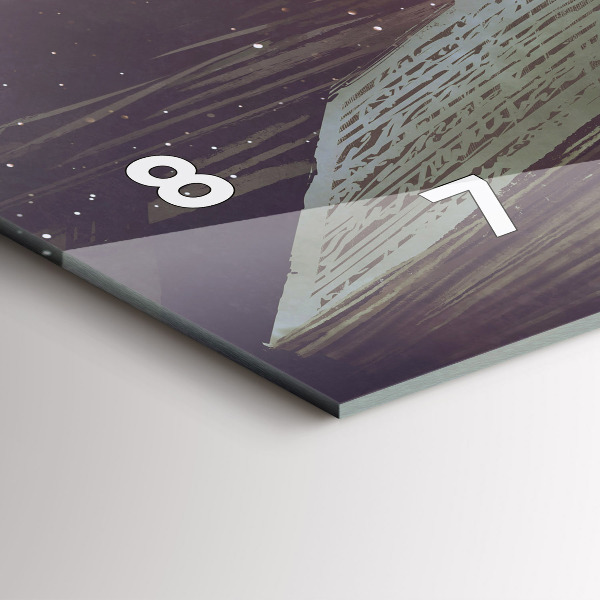 Glass wall clock rectangular Abstraction book
