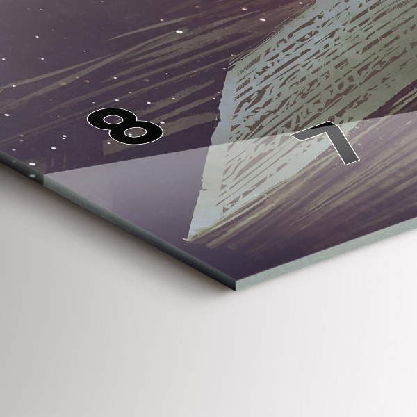 Glass wall clock rectangular Abstraction book