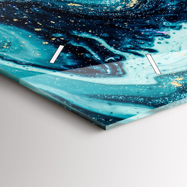 Glass wall clock rectangular Abstract Marble