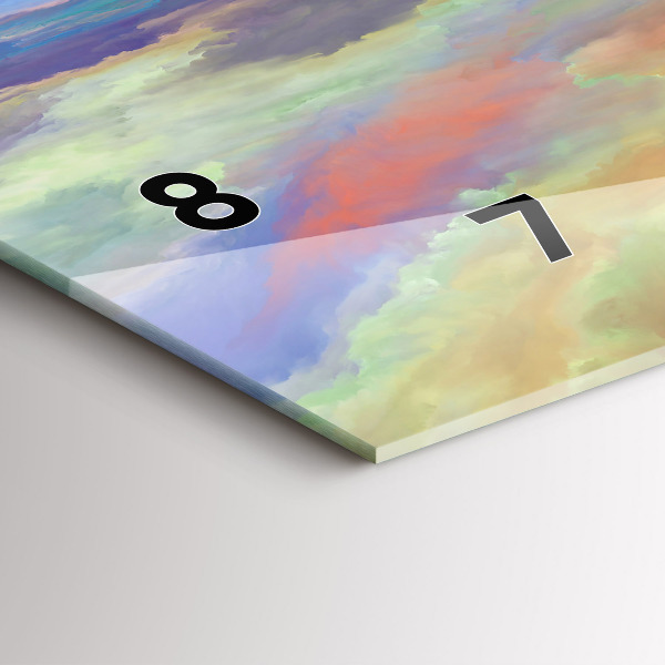 Glass wall clock rectangular Abstract landscape