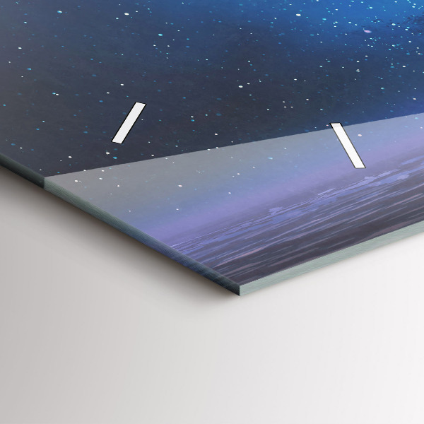 Glass wall clock rectangular Fantasy Sailing Ship