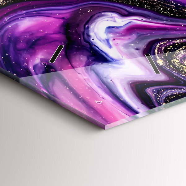 Glass wall clock rectangular Abstract Marble